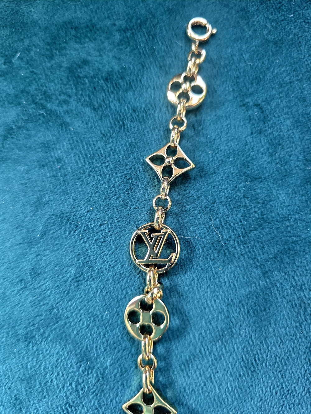 Gold Multi Logo Flora Link Bracelet - Picture 2 of 7